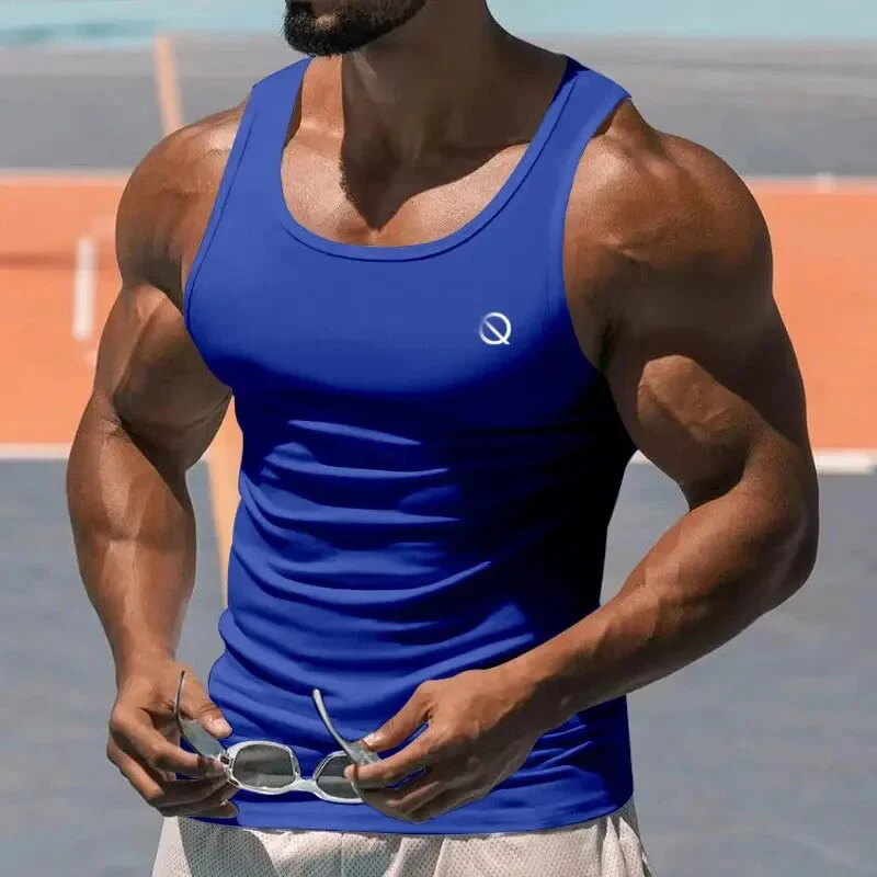 Men's Summer Tank Top 2025 Sleeveless Square Collar Gym Exercise T-Shirt Breathable Comfortable Casual Sports Vest for Men image 3