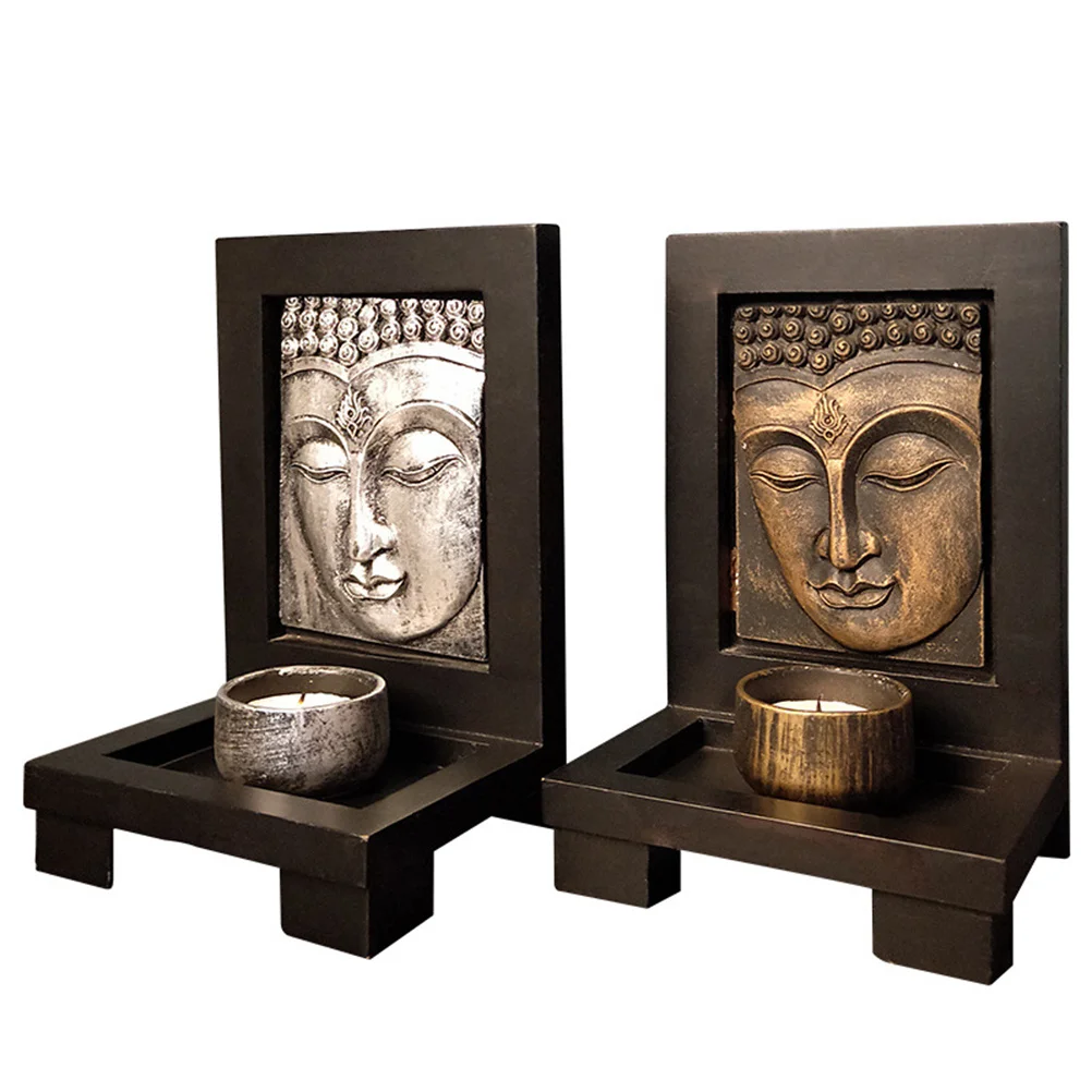 

Stick Holder Buddha Figurine Candlestick Candlesticks Decor Incense Stand Desktop Adornment