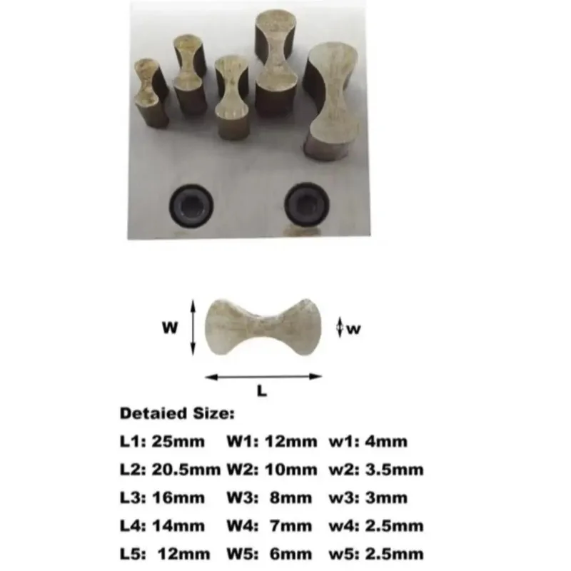 Jewelry Metal Disc Cutter Chain Shape End Caps for Bracelets 5 Punches Jewelry Dies Kit