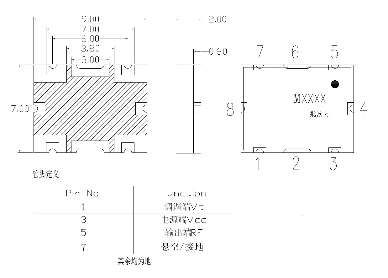 10pcs/ VCO Voltage Controlled Oscillator M5800(5700-5900MHz)