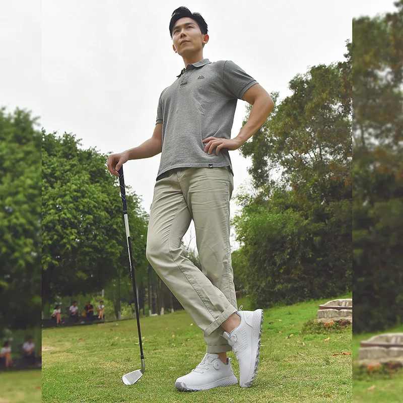 Golf shoes men and women couples fixed nails waterproof breathable non-slip sports shoes