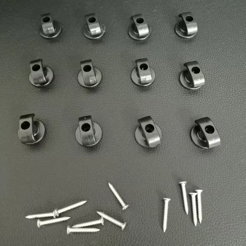 12pcs Multi Functional Car Trunk Hook Sunshade Luggage Bag Fixing Fastener With Screws For RV Outdoor Vehicle Storage Accessory