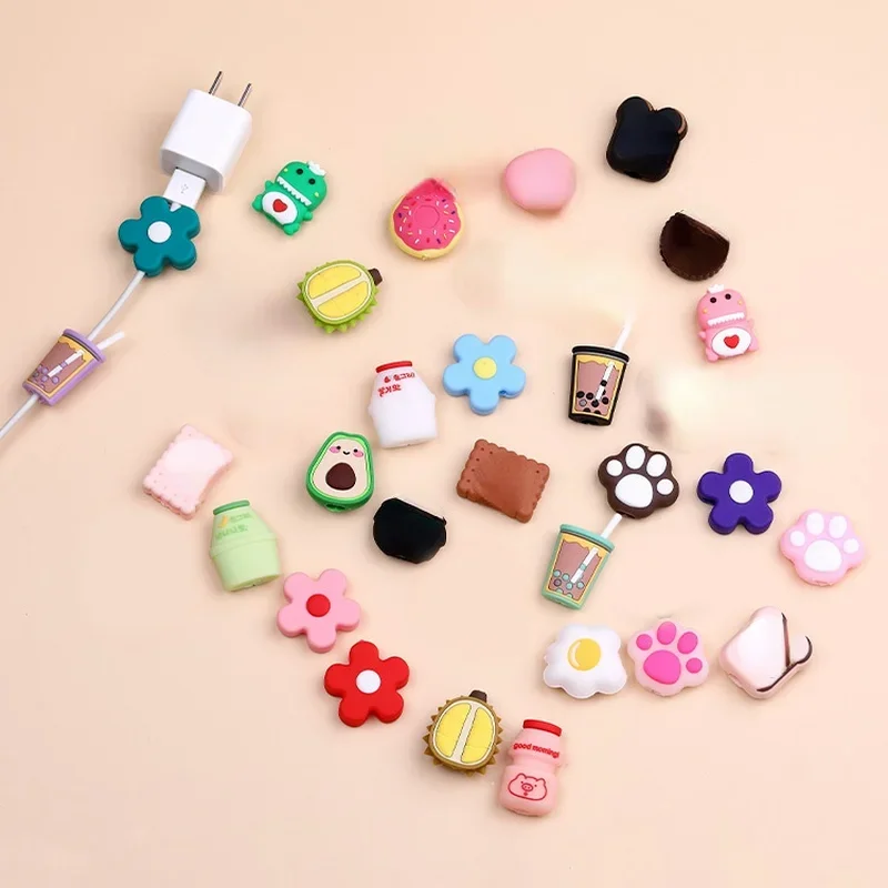 Cartoon Animal Cable Protector USB Charging Cute Cable Cord Holder Protective Case Earphone Cable Decor Cover