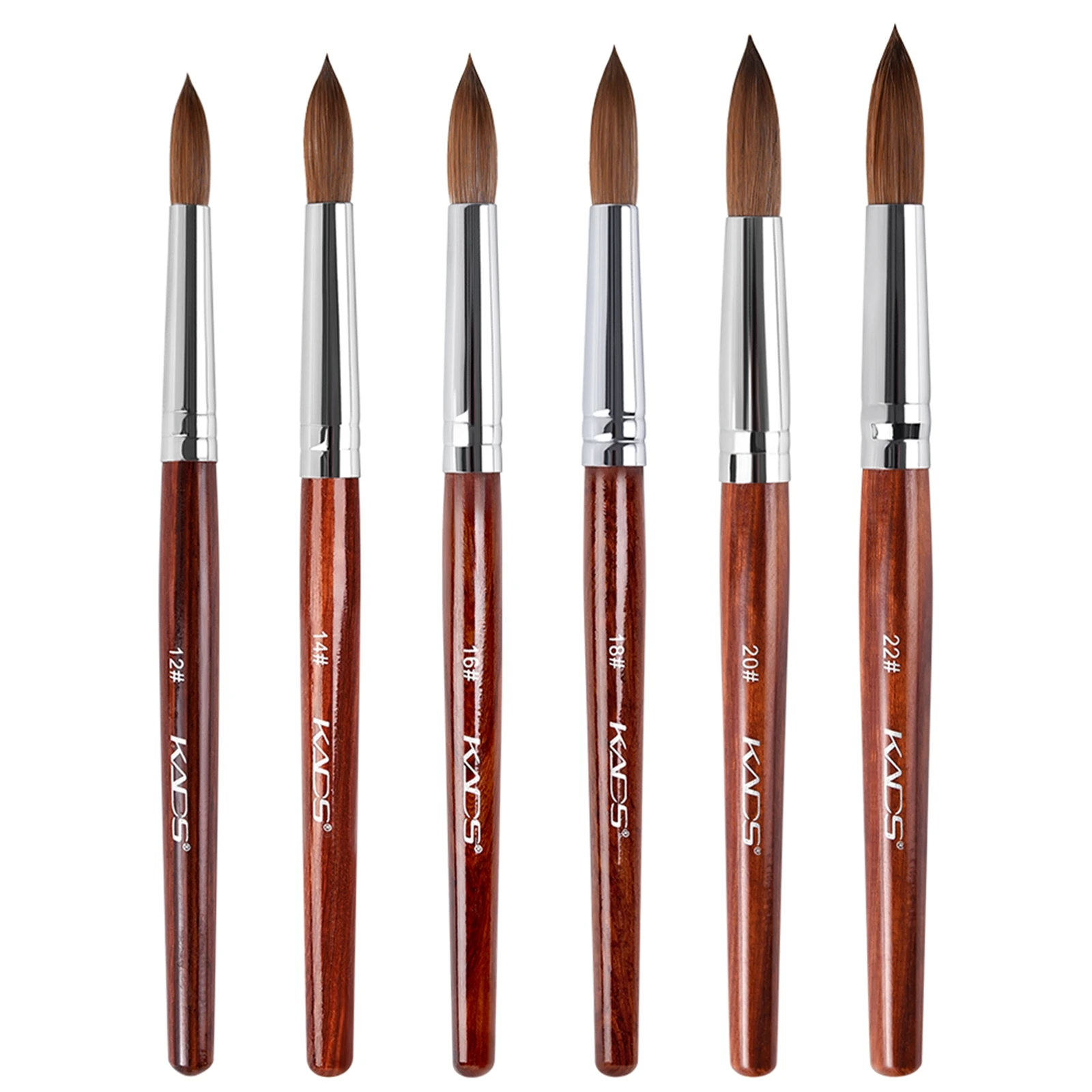 

1Pcs Kolinsky Sable Nail Brush High Quality Red Wood Handle KADS Nail Gel Carving Pen Brush Professional Manicure Tools
