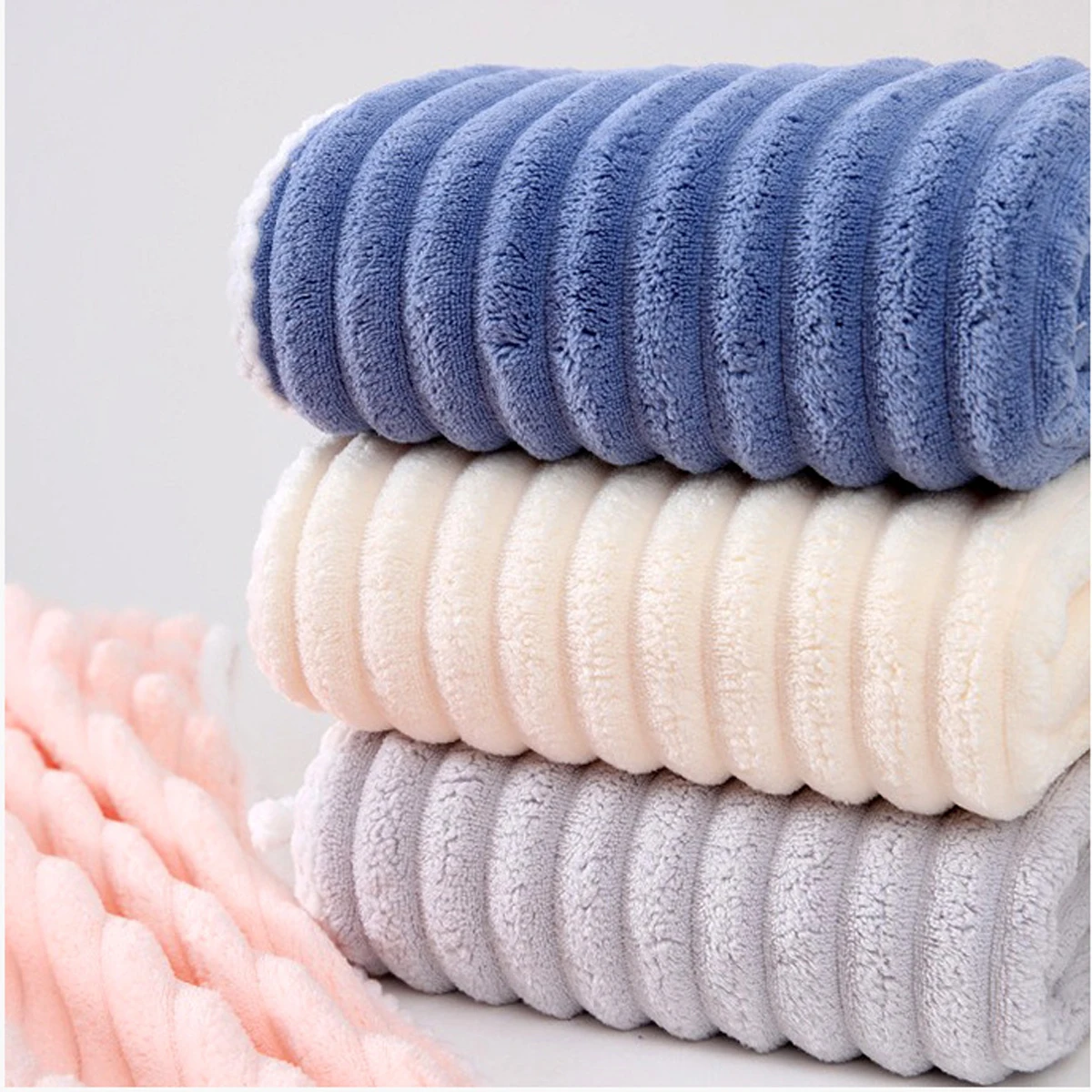 2025 2pcs Coral Velvet Bath Towel For Shower Quick-Drying Thickened Absorbent High Quality Home Use Soft Bathrobe Bathing Robe