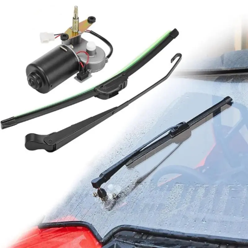A57E-ATV UTV For Can-Am Maverick X3 Raptor 700 500 Compatible Wiper Motor Kit Including Windshield Connecting