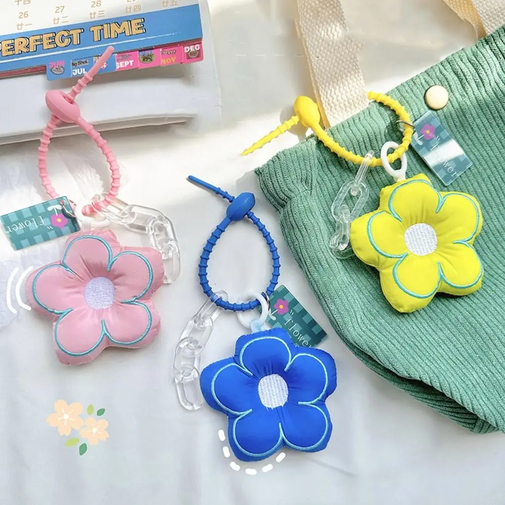 

Fabric Flower Fabric Flower Keychain Key Chain Lanyard Stuffed Sunflower Pendant Creative Jewelry Fabric Flower Bag Pendant
