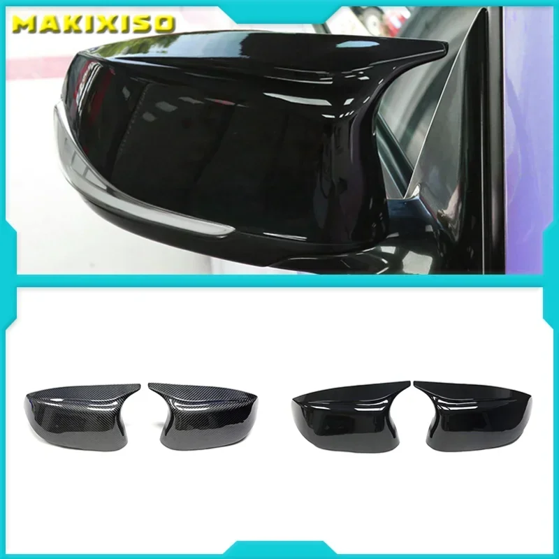 

Styling 2pcs Replacement Horn Rearview Mirror Cover Caps for Infiniti Q50 Q60 Q70 SQ50 XQ30 2014-2020 Bright Black