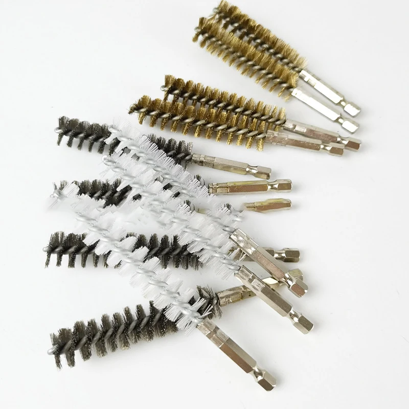 6 Pieces Stainless Steel Hole Brush In Various Sizes Stainless Steel Cleaning Brush With Twisted Wire For Hammer Drills