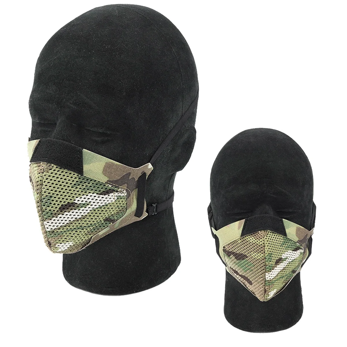 Tactical Shooting Half Mask - Airsoft Combat Mask - With Mask Filter - Soft and Breathable Elastic Masks Fits The Nose