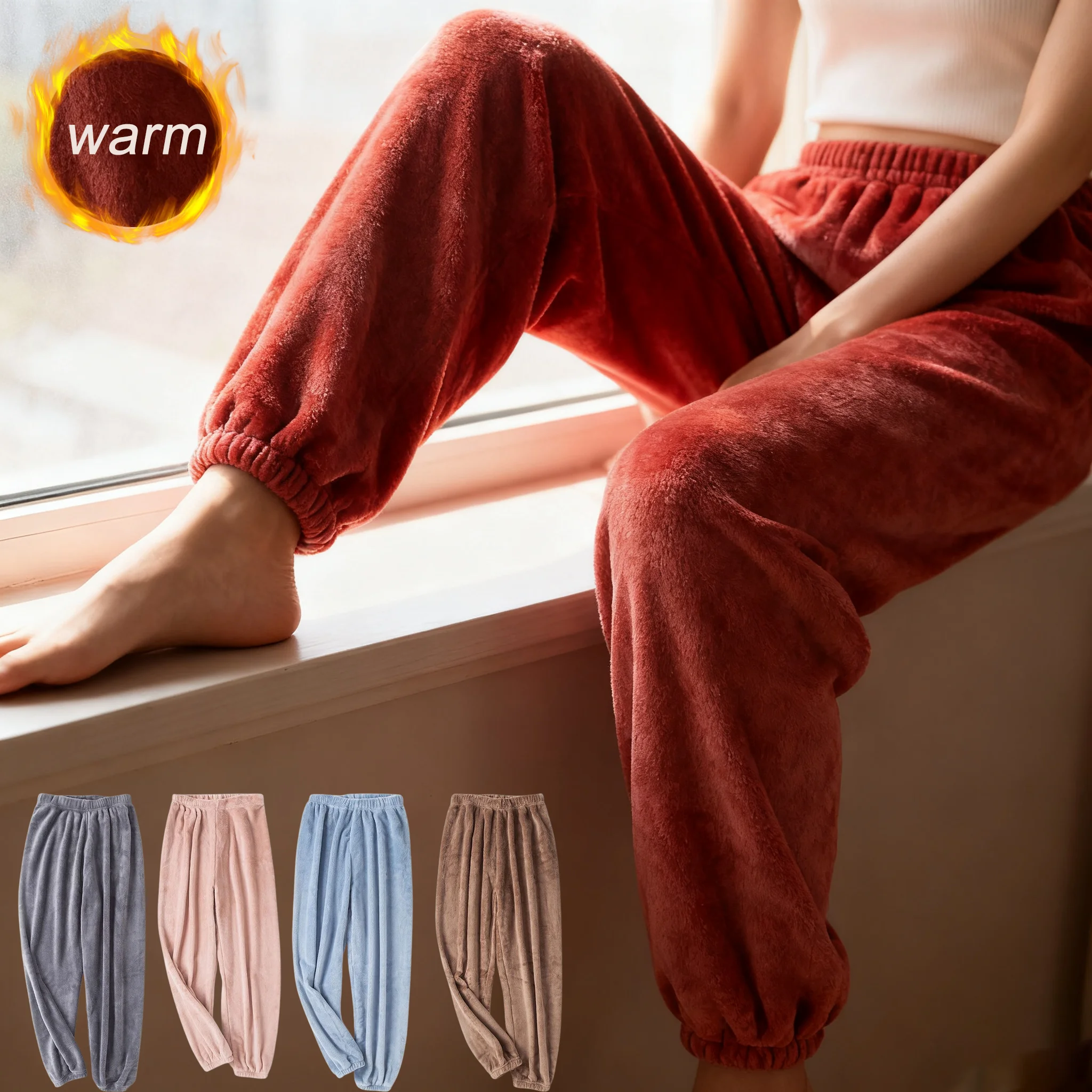 

Heliar для женщин и мужчин, осень-зима 202, теплые бархатные брюки с эластичной резинкой на талии, повседневные шерстяные мягкие кашемировые брюки