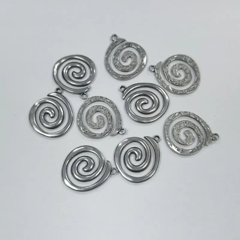 A9BF Vintage Silver Color Whirlpools Charm Pendant Hanging Tags for Jewelry Making DIY Accessory Jewelry Findings Components