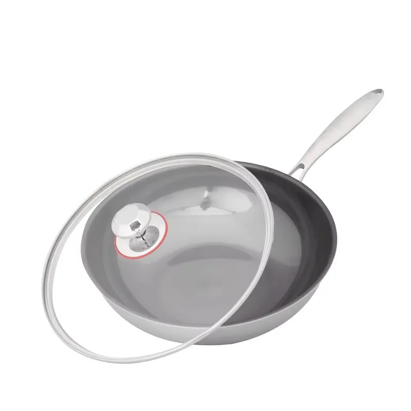 Portable Camping Cookware Pot with Lid Lightweight Titanium Non-Stick Pot Suitable for Outdoor Cooking