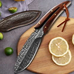 Professional Kitchen Knives Stainless Steel Boning Butcher Knife with Sheath Forged Meat Cleaver For Kitchen BBQ