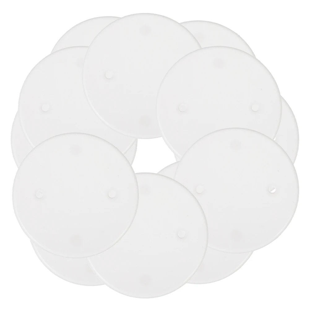 

60pcs Octagonal Blank Outlet Wall Plate Waterproof Ceiling Cable Cover Panel Durable Light Fixture Electrical Box White Plug