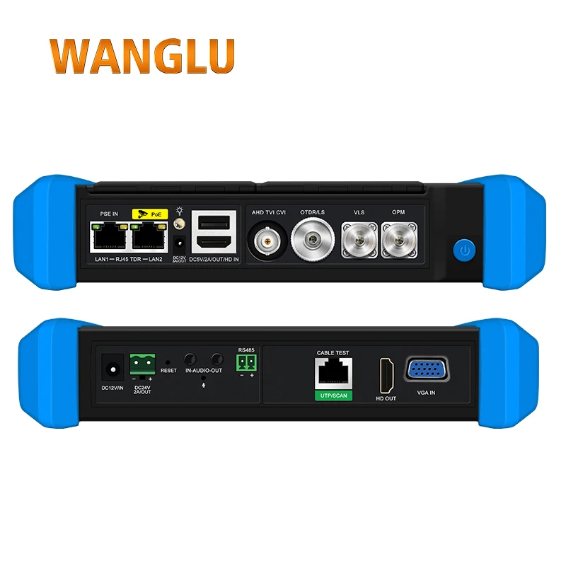 Imagem -02 - Wanglu 5.4 Polegada Mais Barato Handheld Otdr & 8k H.265 Cctv ip Ahd Cvi Tvi Opm Vfl Cabo Testador de Fibra