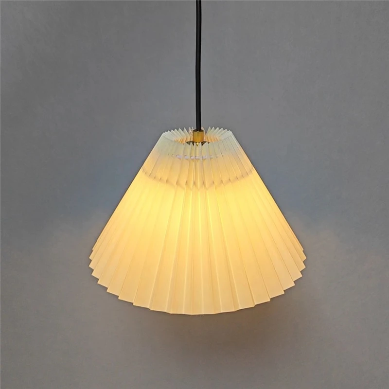 Nordic Origami wisiorek światła sufit E27 podstawa plisowany abażur lampa wisząca jadalnia kuchnia Home Decor oświetlenie żyrandol