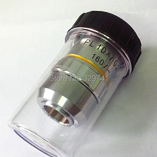 PL10X 195 Plan Achromatic High-grade Microscope Objective Lens 10x for Biological Metallurgical Microscopy