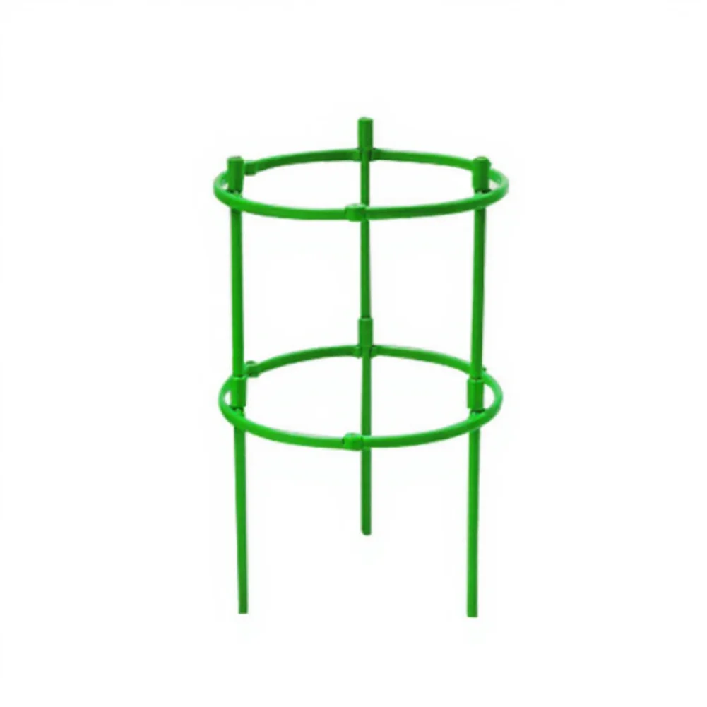 Green Plastic Plant Support Frame 25x5x30cm Adjustable for Tomatoes Peppers Cucumbers and Climbing Flowers Garden Tool