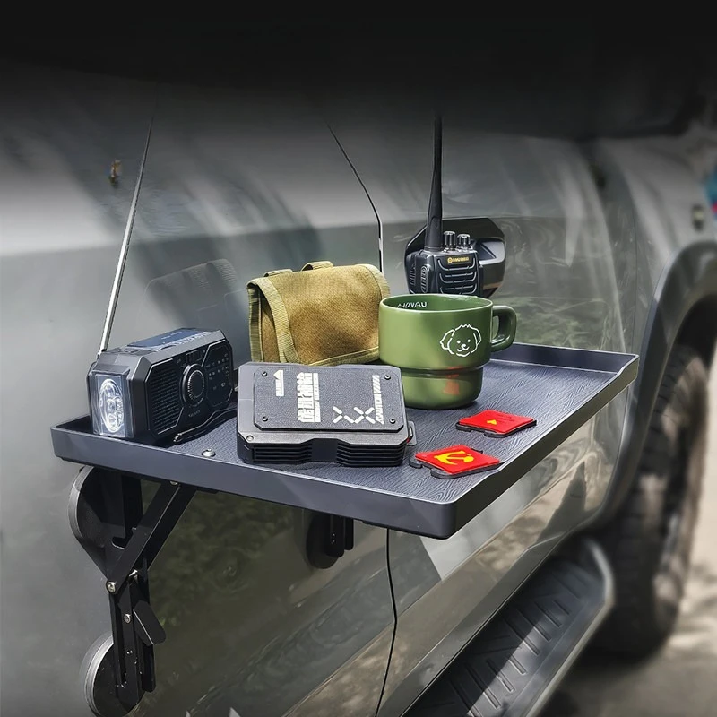Car Folding Camping Tables Foldable Side Hanging Multifunctional Shelf Outdoor Camping Table Folding Durable Shelf Boards Hiking