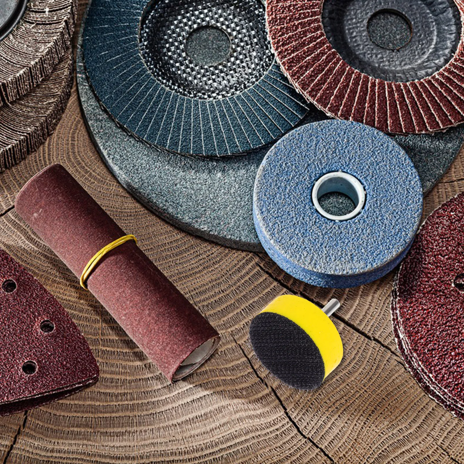 5 Stuks Pneumatische Schuurschijven Hoge Efficiëntie Schuurpads Multifunctionele Schuurpapier Houder Voor Hout Metaal Plastic Polijsten