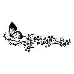 25cm Flying Butterfly Flower Car Door Window Sticker Products Decoration Decals Cute, Cover Scratches Motorcycle Stickers PVC