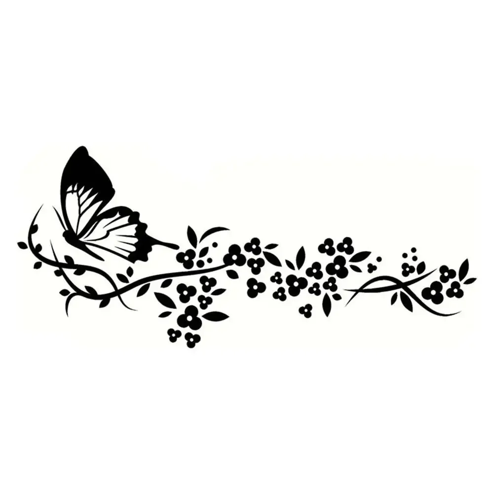 25cm latający motyl kwiat naklejka na okno drzwi samochodu produkty naklejki dekoracyjne śliczne, pokrywa zadrapania naklejki motocyklowe pcv