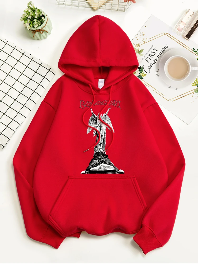 Saint Angel Portrait Sculptureprint Cotton Hoody Hooded Cotton Tracksuit Fashion Hat Rope Sweatshirt Loose Warm Loose pullover