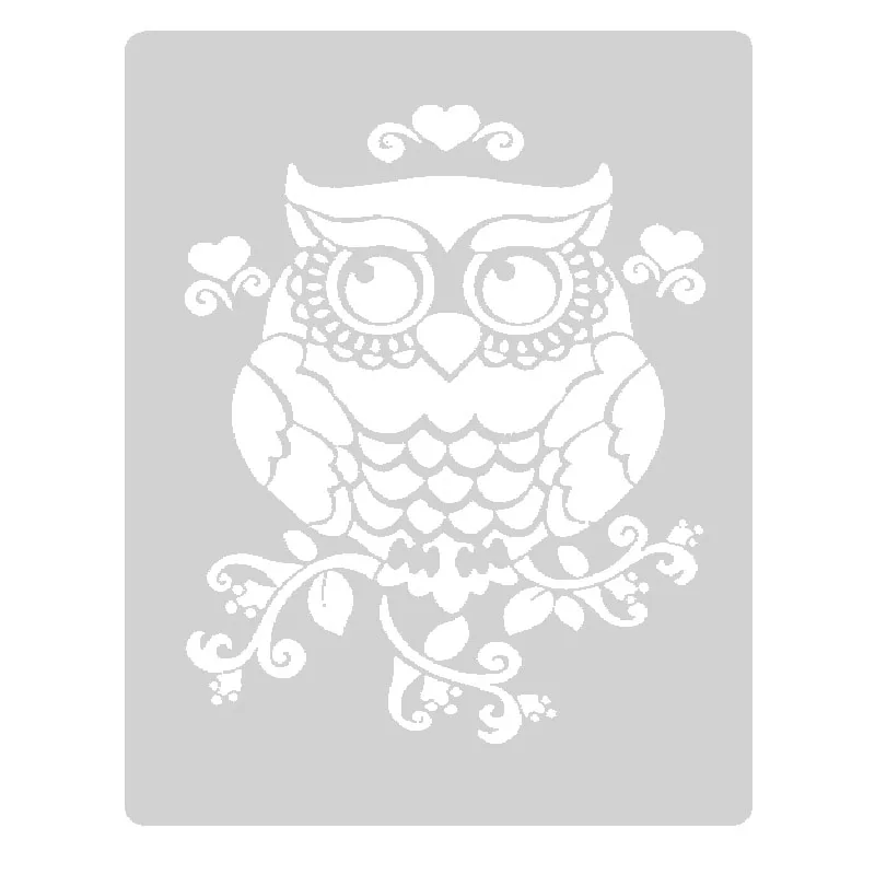 1 قطعة-استنسل البومة الرائع |   لوحة يدوية/جدار/قماش/أثاث يدوية الصنع |   قابلة لإعادة الاستخدام والإبداعية