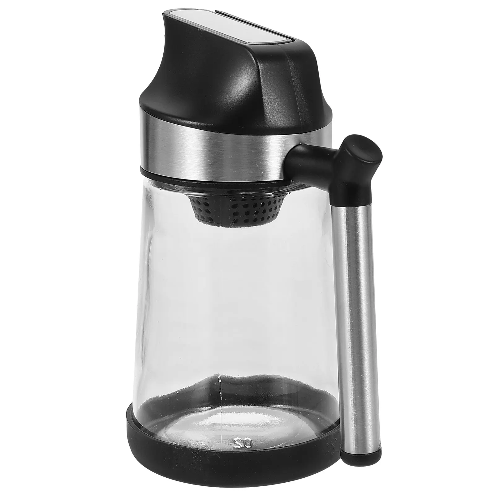 400Ml Glass Olive Oil Dispenser Bottle Multi-Functional Leak-Proof Automatic Opening Closing Kitchen Seasoning Container for Oil