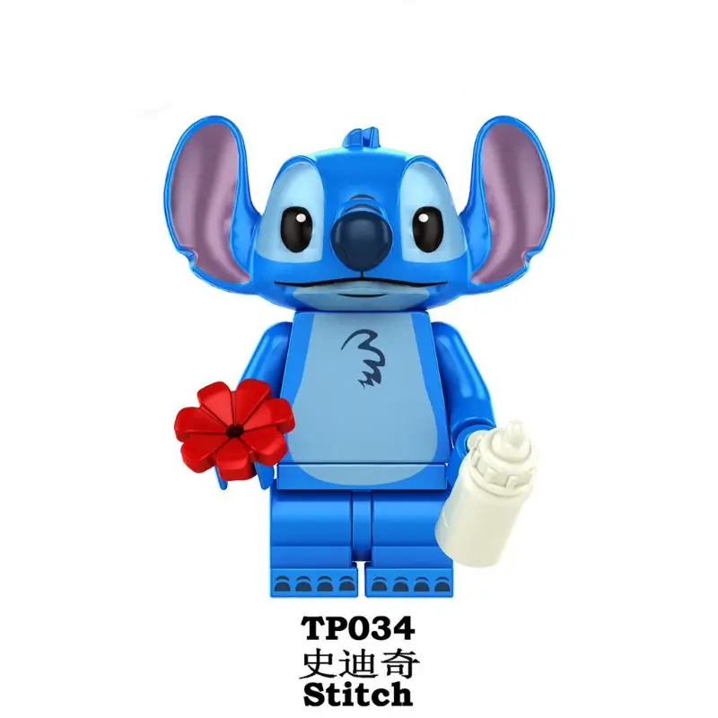 Disney Stitch & Angel Building Block Figures TP1005, Including Stitch, Angel, Collectible Toy Models for Fans