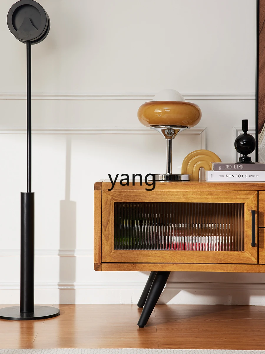 LMM Modern Minimalist Solid Wood TV Cabinet Living Room Home Small Apartment TV Stand Wood Tea Table