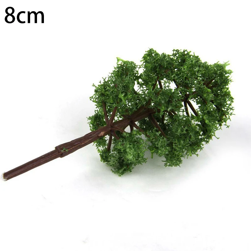 20Pcs 8CM Mini Model Trees Micro Landscape Decor Train Layout Accessories DIY Plastic Model Scenery Railroad Decoration