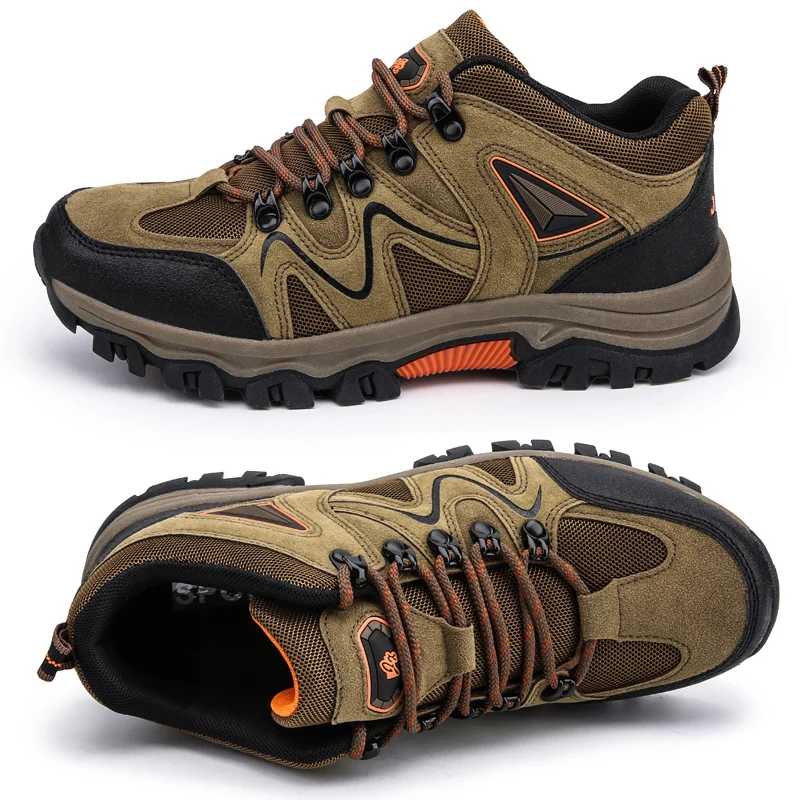 New Mens Hiking Shoes Breathable Lace Up Trekking Male Light Cushioning Outdoor Climbing Tourism Sneakers for Men Trekking Shoe