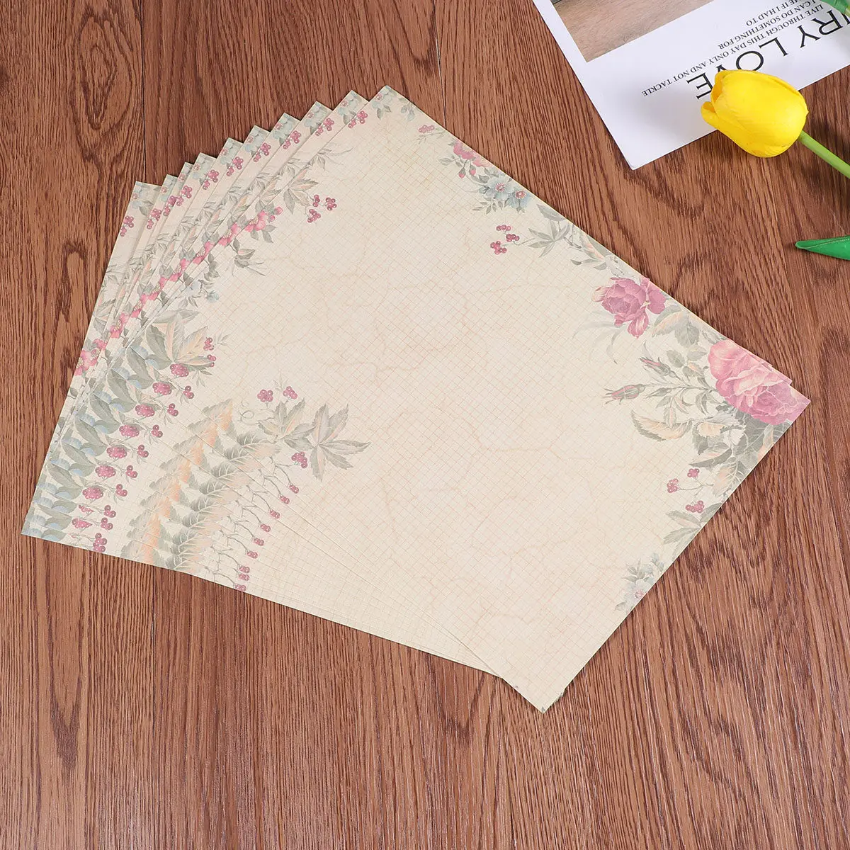 50pcs Vintage Writing Paper Set – European Style Letter Paper for Journaling, Notes, Calligraphy & Stationery