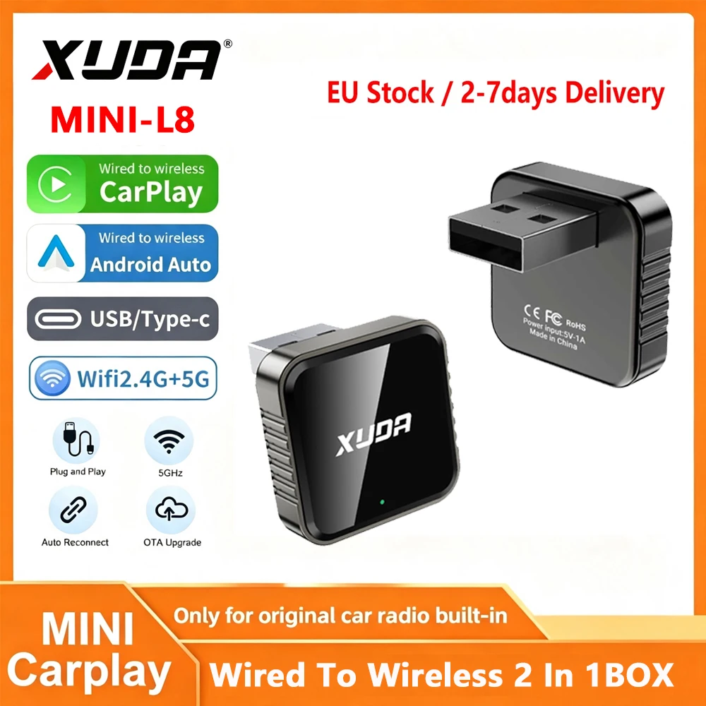 Image of Kabelloser CarPlay Android Auto Adapter Dongle USB Smart Mini Box Plug & Play Universal für VW Toyota Nissan Honda Ford Benz KA05