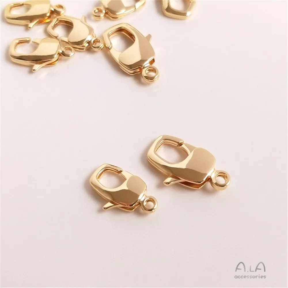 

Korean 14K package gold crab lobster buckle crab pincers fishtail buckle diy charm chain connection spring buckle accessories