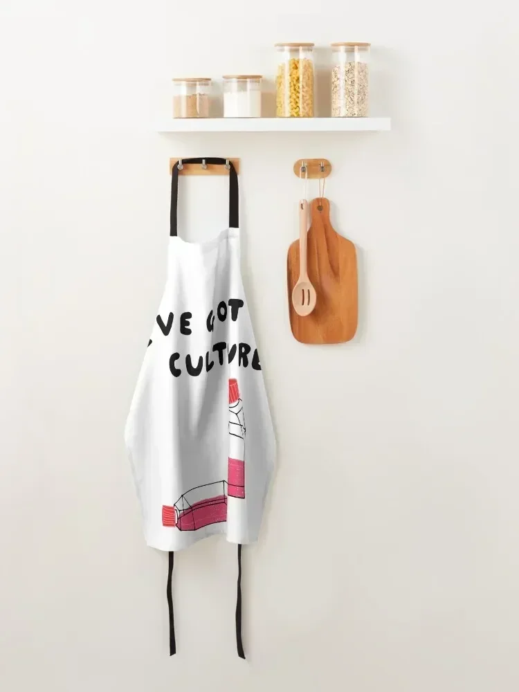 Ive Got Culture Apron Seragam Tukang Cukur Dapur untuk Wanita Apron Hadiah Pria Perawat