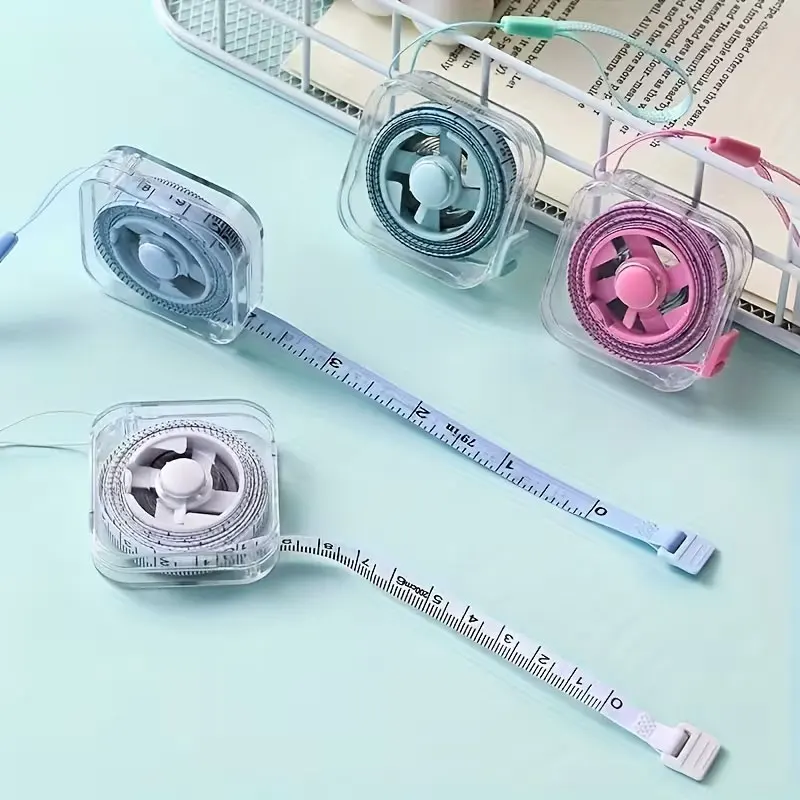 A Cute, Soft Tape Measure with a Length of 2m 6/Feet, Equipped with a Portable Retractable Locking Mechanism and Clear Centimeter/Inch Markings, Perfect for Sewing, Home Use, Measuring Waist, Bust, and Height, and Is Extremely Durable