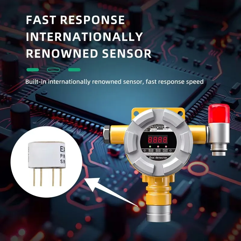 Easy Install Industrial Grade Sensitive Real Time Wireless Multi Gas Detector Fixed Analyser Industrial Site Safety Monitoring