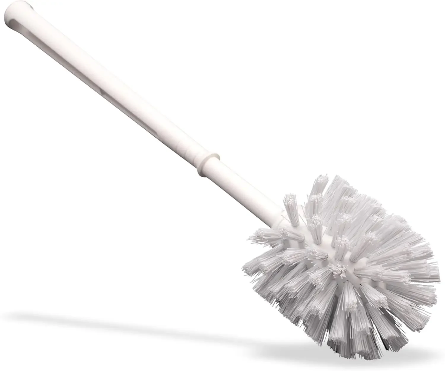 

Heavy Duty Toilet Bowl Brush for Commercial Restrooms, 11-Inch Plastic Handle with Stiff Bristles for Bathroom Cleaning