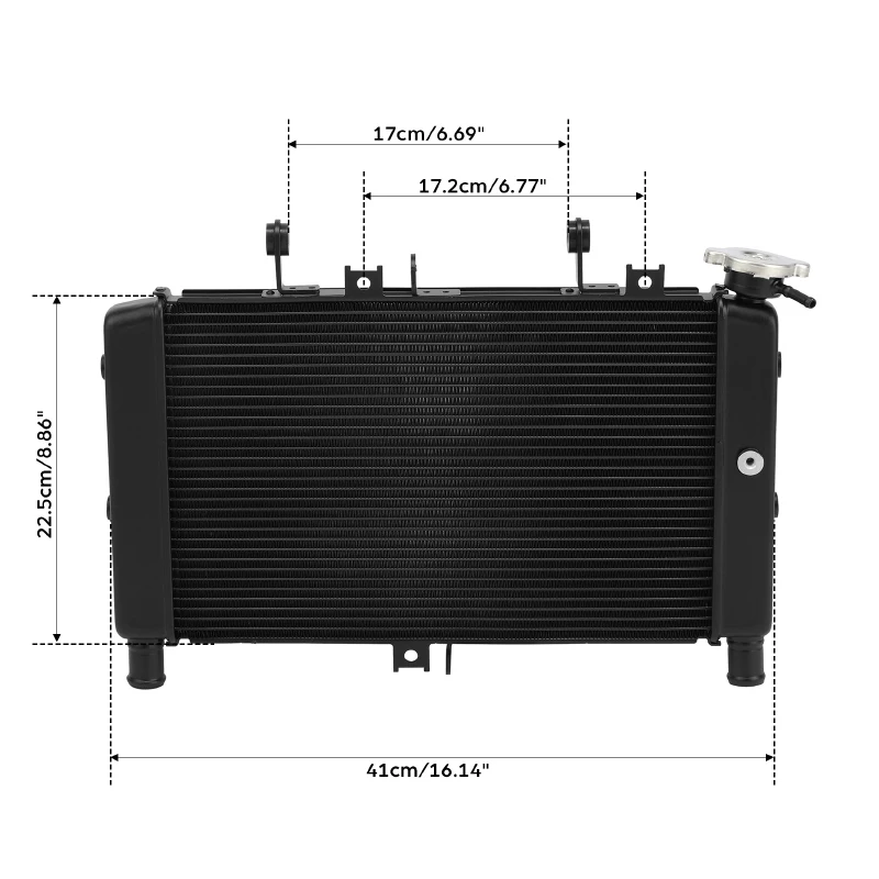 Black Radiator Cooler Cooling Fit For Yamaha MT09 2021-2023 TRACER 9 2021-2024 XSR900 2022-2024