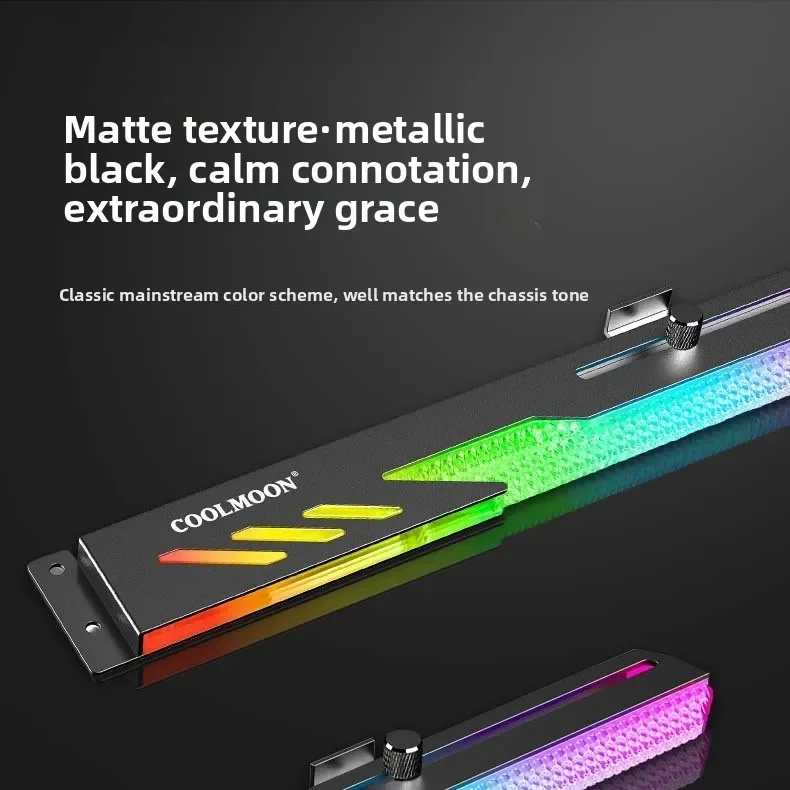 Cool Moon GT8 Horizontal Graphics Card Bracket argb Desktop Computer Diamond Fixed Graphics Card Companion support bracket