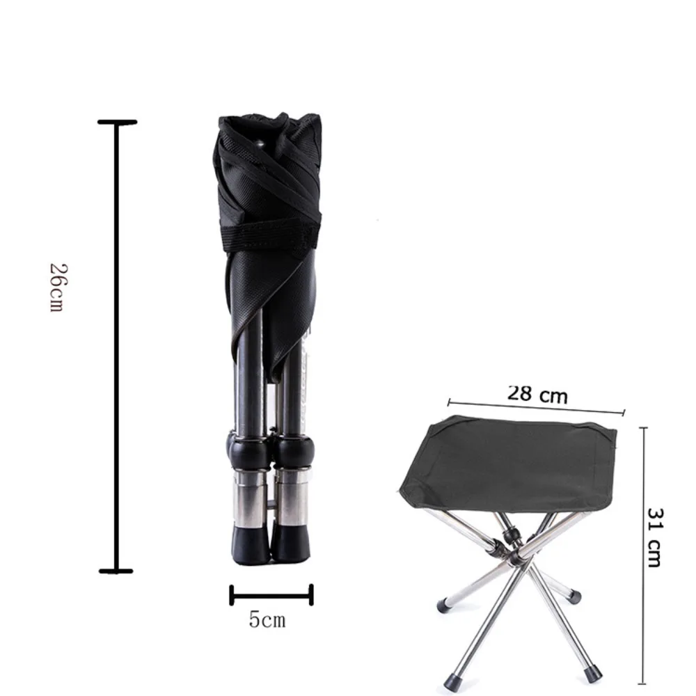 Stainless Steel Portable Folding Stool Telescopic Design Collapsible Design Telescopic Stool Durable