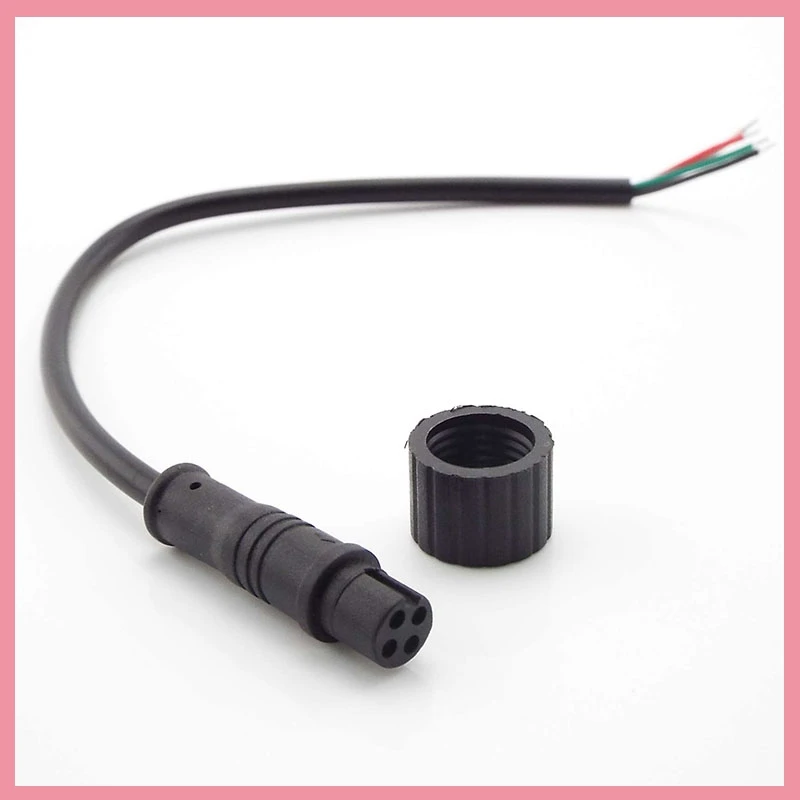 1 Piar 500V 3A 20cm Waterproof Power Cable Female Male 2Pin 3Pin 4Pin Jack Plug Adapter Connector Wire Connector Cords B6