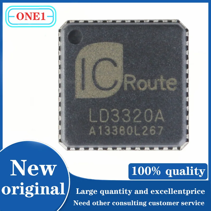 1PCS/lot New original LD3320A LD3320 QFN-48 Speech recognition chip