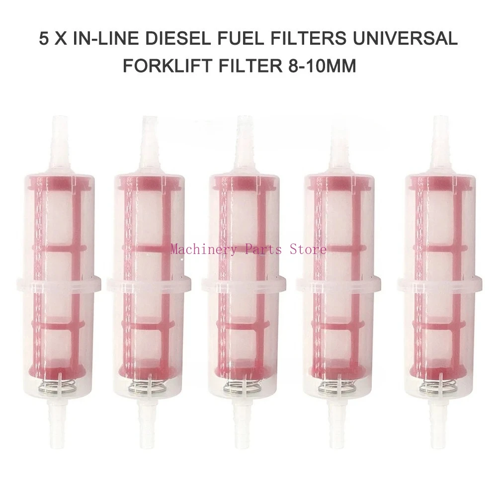 

5PCS Diesel Fuel Filters Universal Forklift Filter 8-10mm For For Honda 400 600 900 OEM 16900-MG8-003