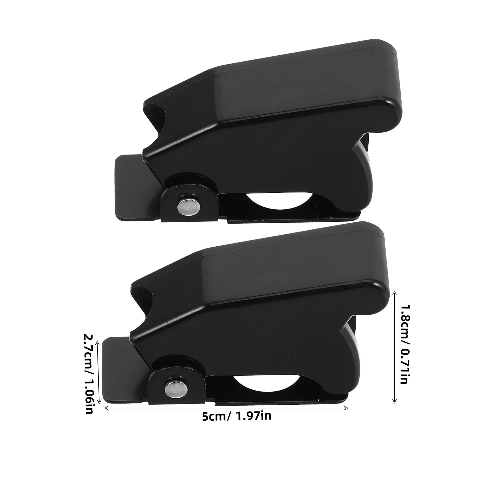 6Pcs Toggle Switch Safety Cover Plate Dustproof Waterproof Plastic Iron Material for Boat Motorcycle Toggle Panel