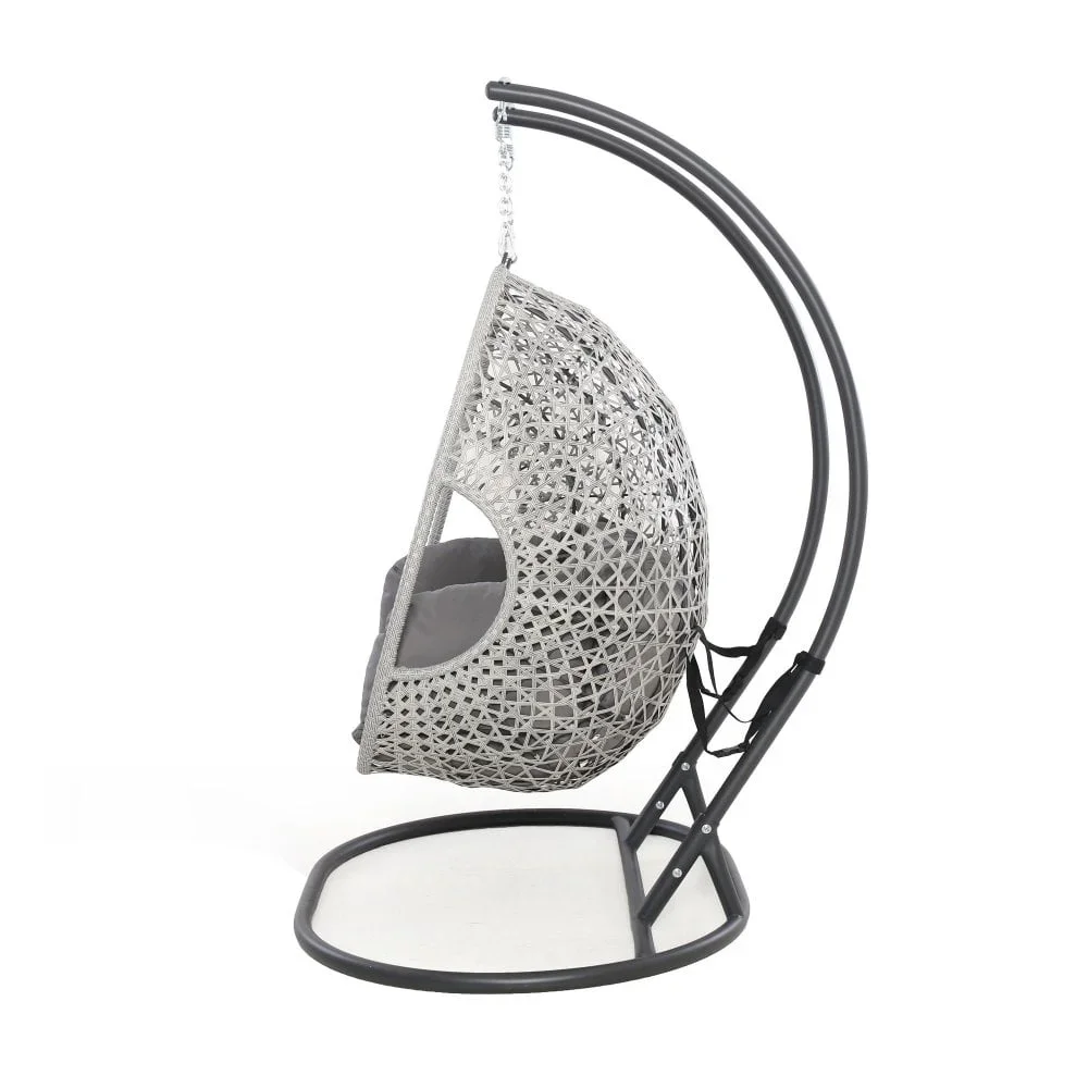 Wicker 2-Seater Swings Oversize Basket Chairs With Strong Frame Modern Garden Double-Seat Hanging Chair Rattan Outdoor Furniture