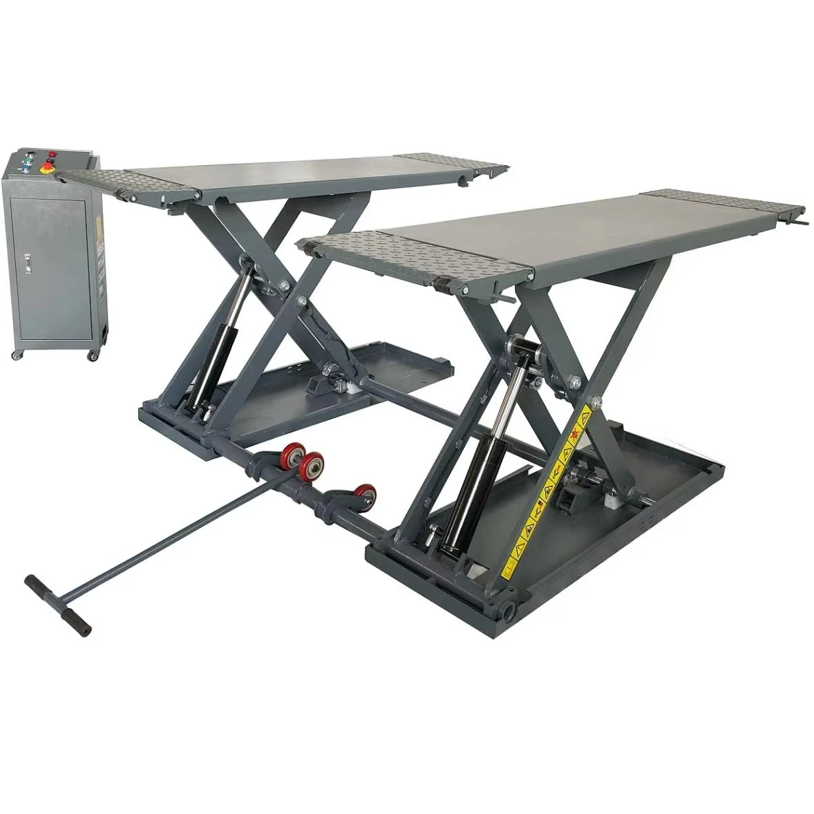 Movable hydraulic scissor car lift with moving 1.2m middle position scissor car lift
